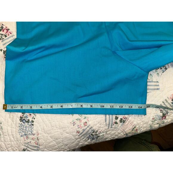 VINTAGE 60's TURQUOISE PSYCHEDELIC PRINT MOD COTTON ROMPER PLAYSUIT BEACHWEAR S - Picture 9 of 10